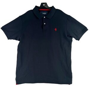 Ferrari Pique Knit Polo Shirt Mens XL Black Scuderia Racing Sporty Luxury